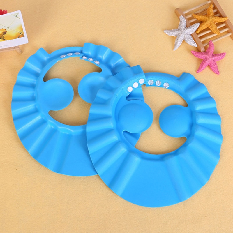 Baby Shower Caps Shampoo Cap Wash Hair Kids Bath Visor Hats Adjustable Shield Waterproof Ear Protection Eye Children Hats Infant